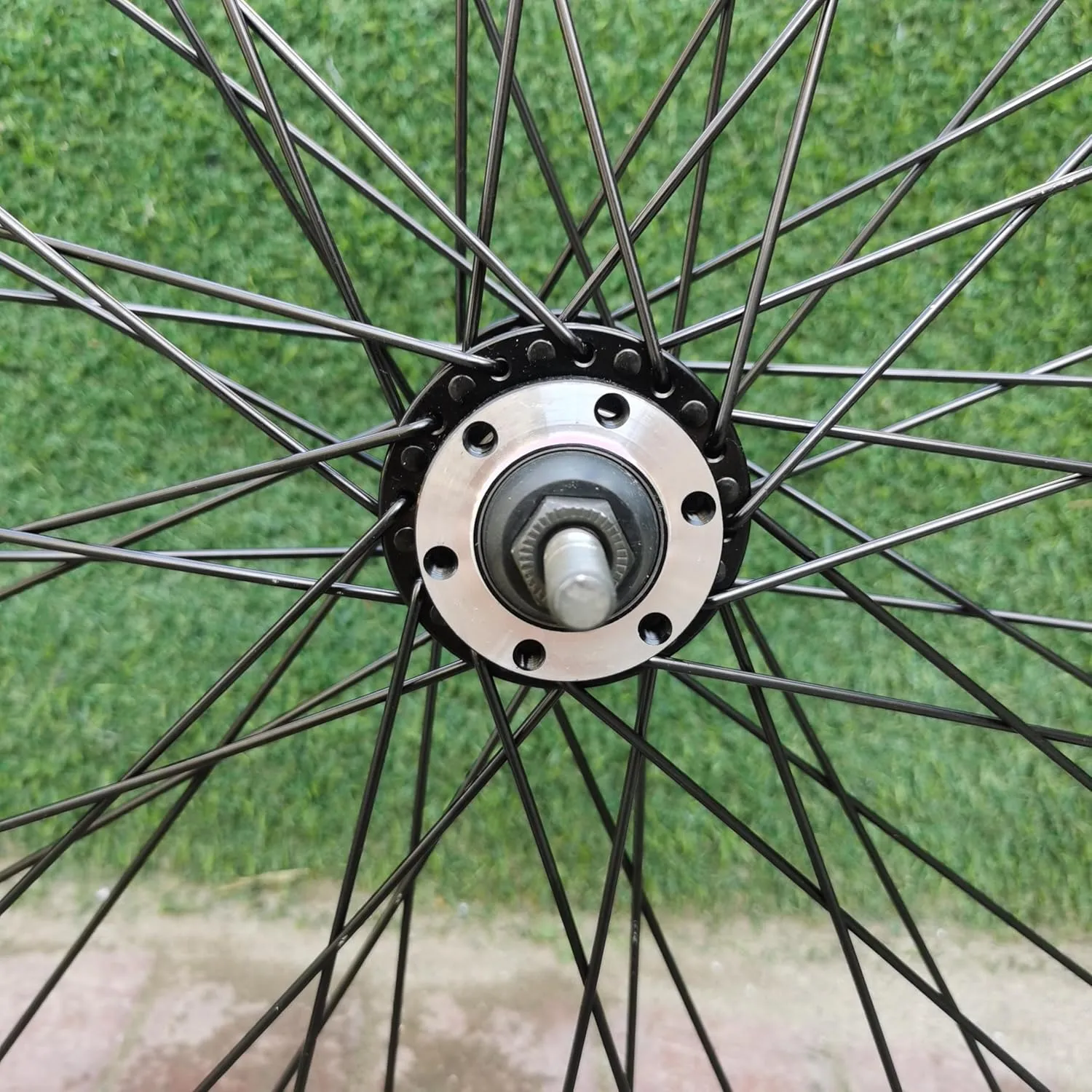 26 inch x 1.85" Heavy Duty Bike Rim Wheel Set, 12 Gauge 48 Spokes Wheelset, Double Wall Aluminum Alloy 26" Bicycle Wheels Rims (Front & Rear) (Black) Disc Brake