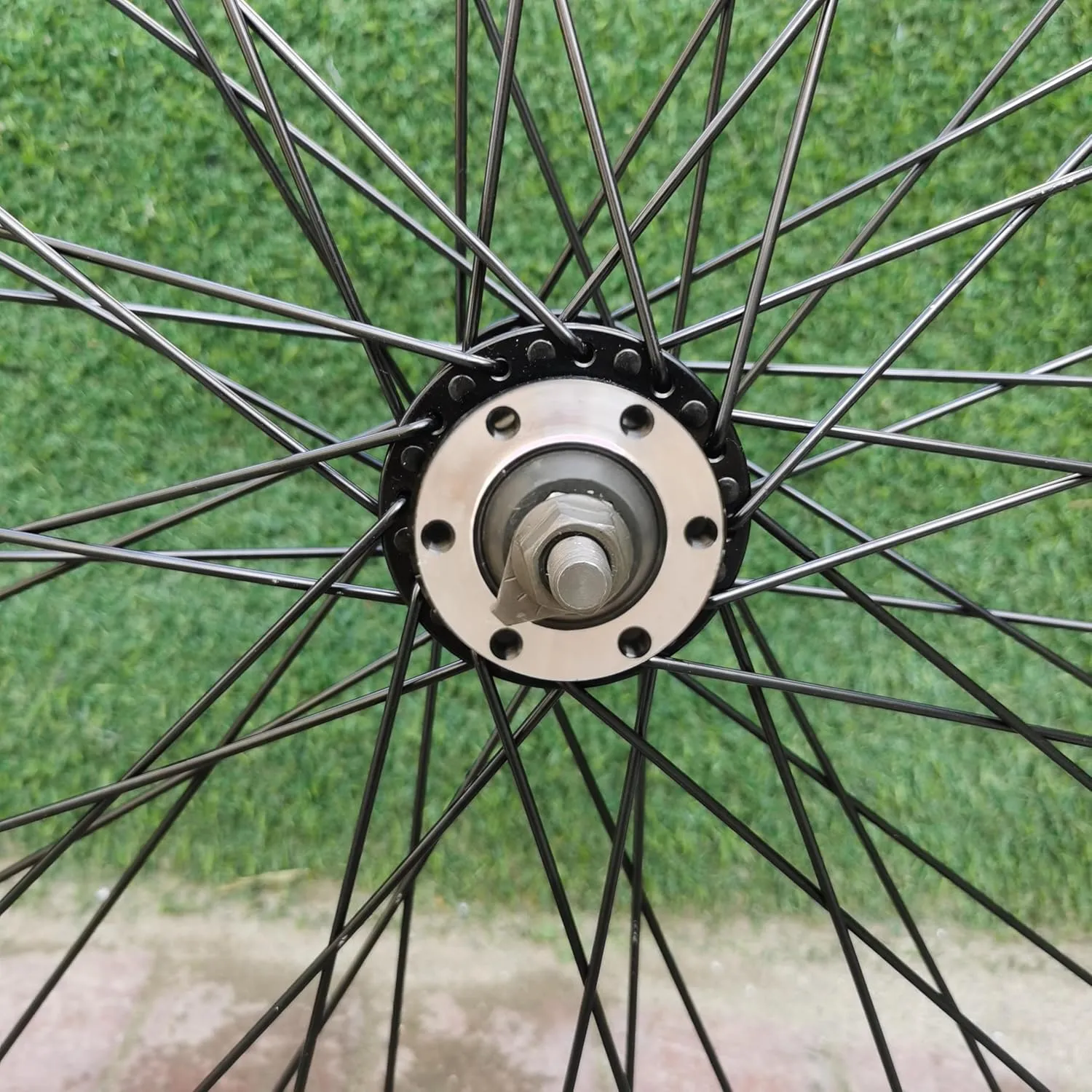 26 inch x 1.85" Heavy Duty Bike Rim Wheel Set, 12 Gauge 48 Spokes Wheelset, Double Wall Aluminum Alloy 26" Bicycle Wheels Rims (Front & Rear) (Black) Disc Brake