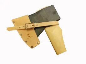 5" Natural Leather Mask, Riveted Design with Strap for Jersey Axes