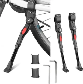 Adjustable Bicycle Kickstand, Bike Side Support Kick Stand for 22 24 26 Inch Mountain Bike and 700 Road Bike