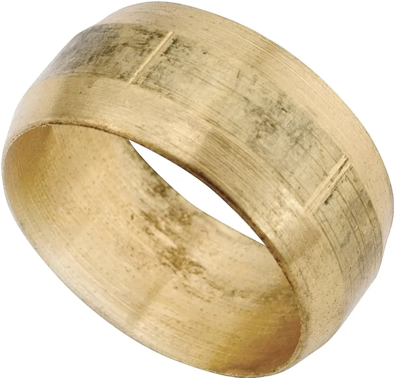 Anderson Metals 730060-06 Pipe Sleeve, 3/8 in Compression, Brass, 5/PK :BAG5: QUANTITY: 1