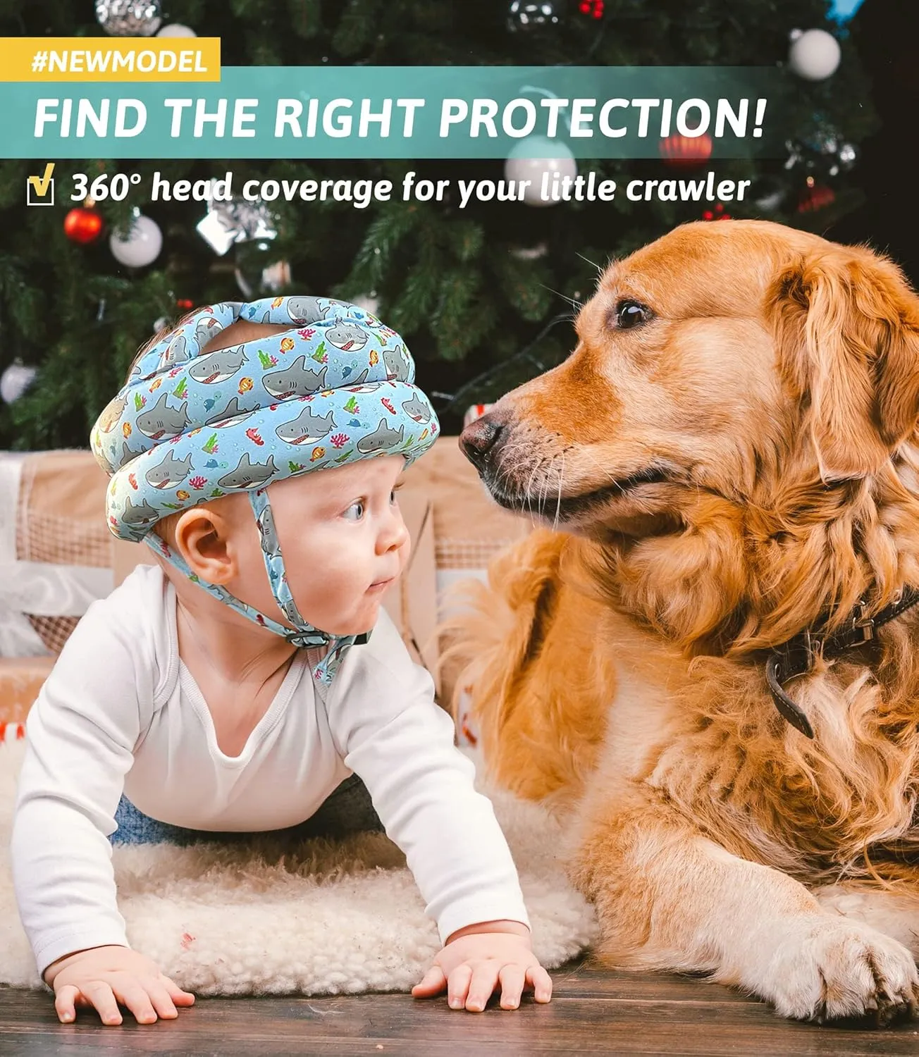 Baby Head Protector - Baby Helmet for Crawling Walking Running - No Bumps and Soft Cushion - Adjustable Protective Cap Infant Baby Safety Headguard - Toddler Helmets 6-12 Months 1-2 Years Old