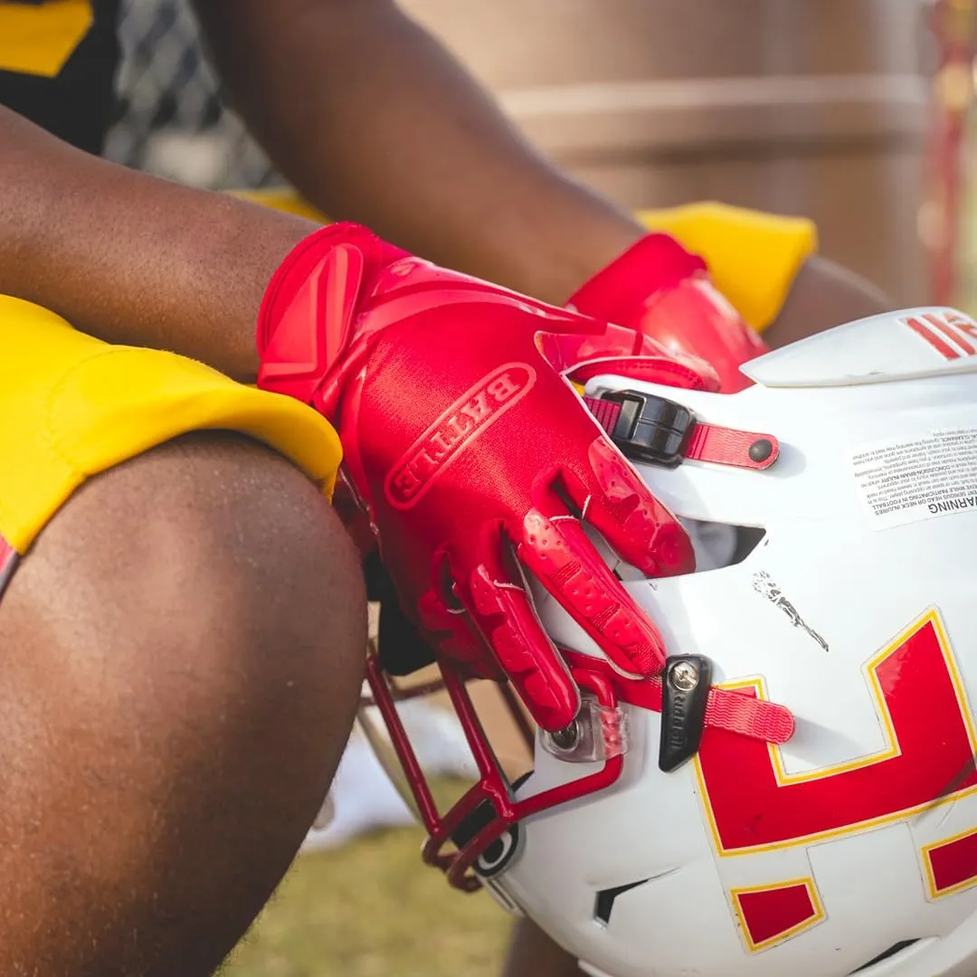 Battle Sports Double Threat Wide Receiver Football Gloves - Adult and Youth Football Gloves - Ultra Stick Gloves