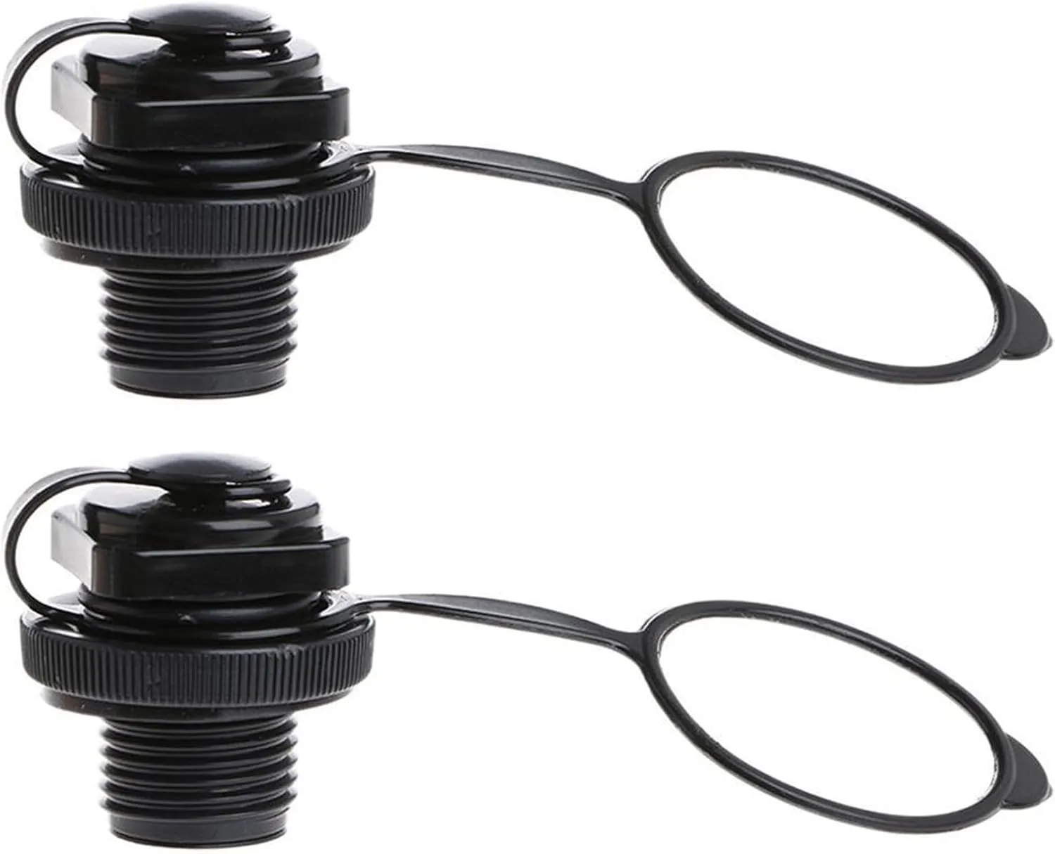 BWESOO 2Pcs Black Air Valve Inflatable Kayak Screw Air Valve Spiral Air Plugs Replacement Raft Canoe Airbed PVC Boat Gloves Drysuits Kayaking Water Sports