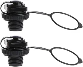 BWESOO 2Pcs Black Air Valve Inflatable Kayak Screw Air Valve Spiral Air Plugs Replacement Raft Canoe Airbed PVC Boat Gloves Drysuits Kayaking Water Sports