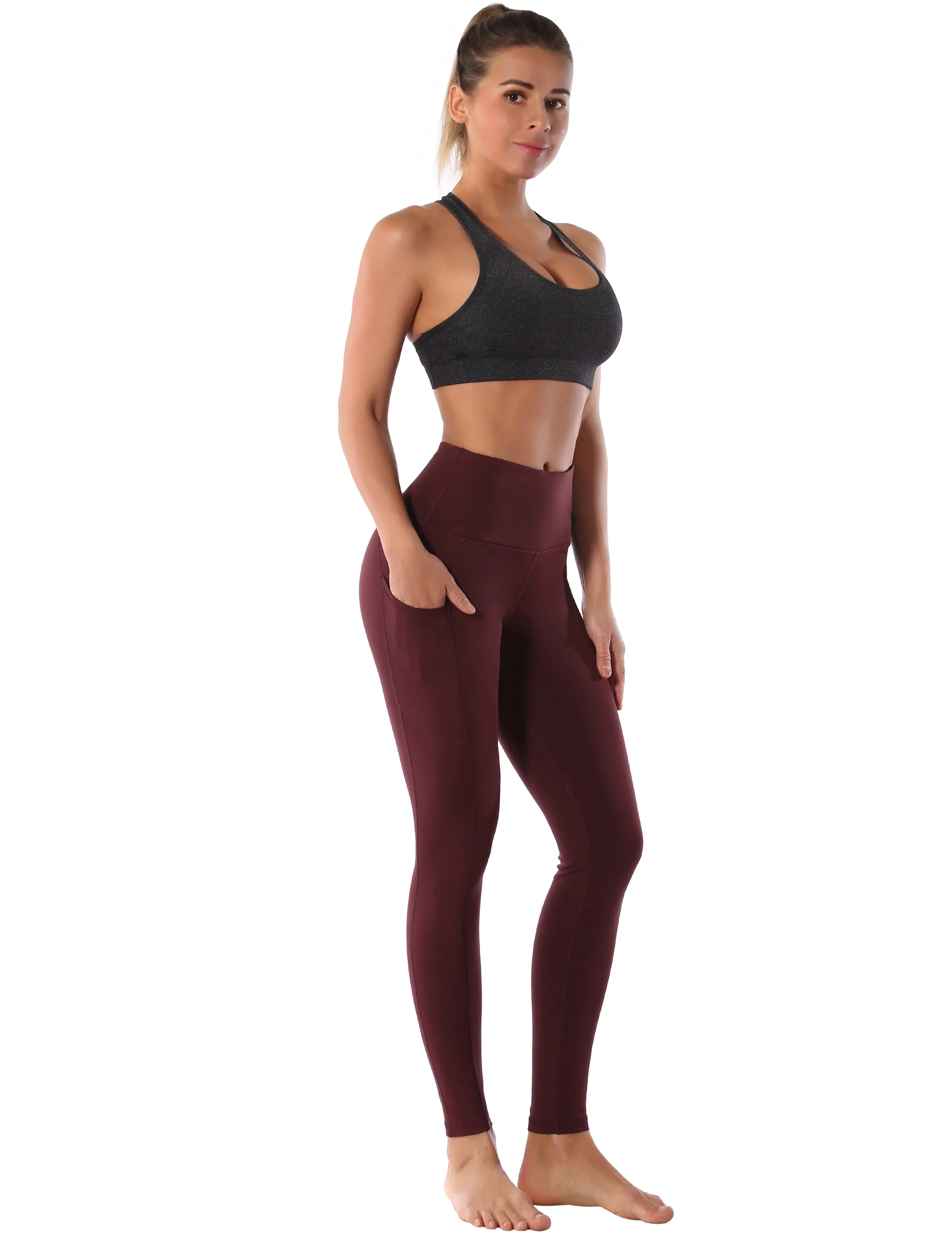 Compression Racerback Sports Bras heathercharcoal_Running