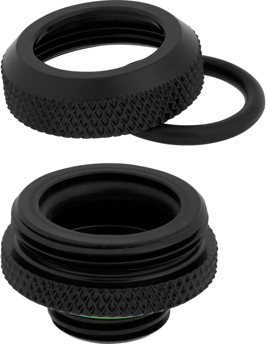 Corsair Hydro X Series XF Hardline 14mm OD Fitting Four Pack  Black
