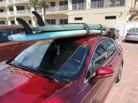 Curve SUP Soft Rack Lockdown SUP Racks - Premium Stand Up Paddle Board Car Racks (Set of 2)