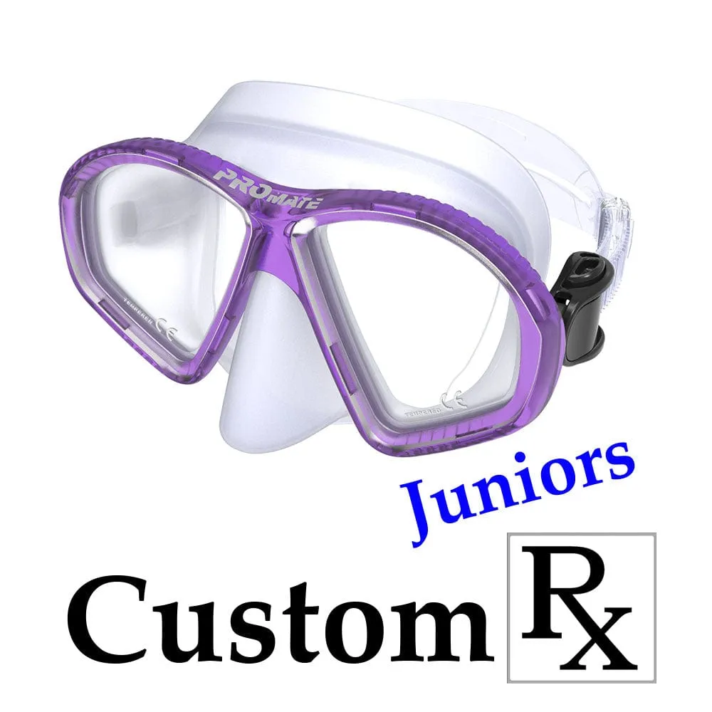 Custom Made Prescription Promate Spectrum Junior Scuba Dive Snorkeling Mask - MK298 Custom