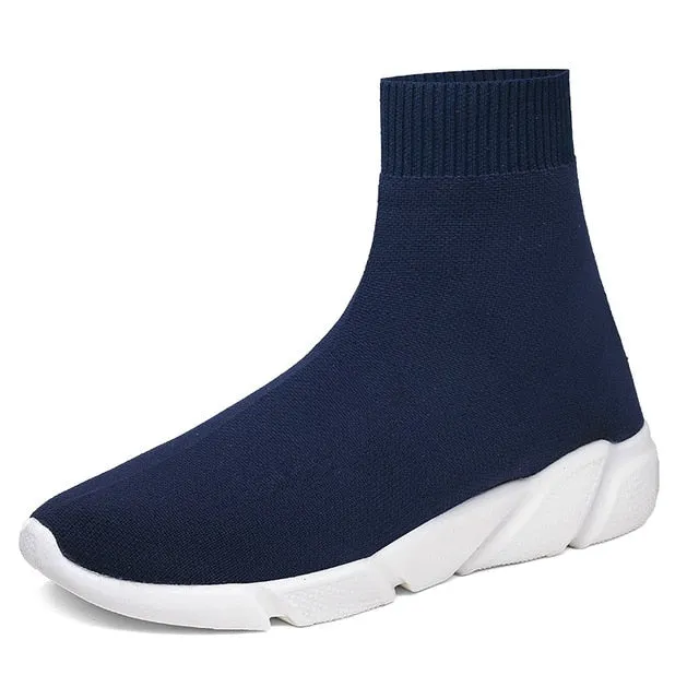 FEOZYZ Sneakers Women Men Knit Upper Breathable Sport Shoes Running Shoes
