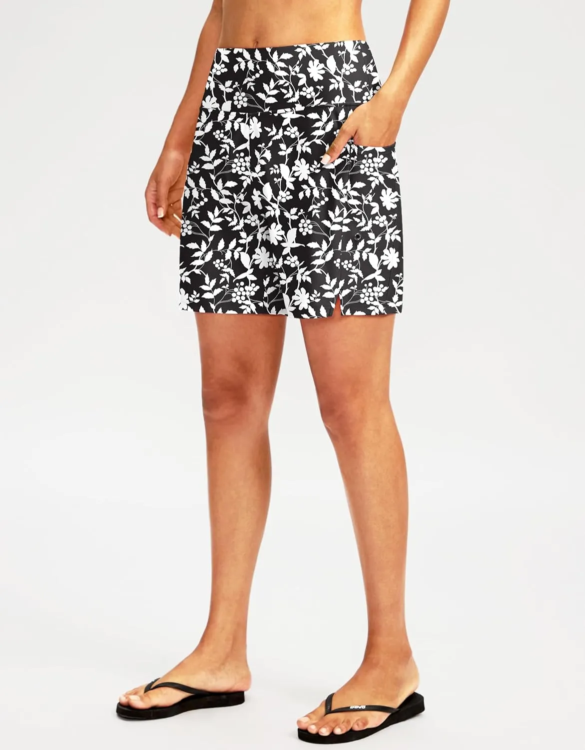 G Gradual Women's 7" Long Swim Board Shorts High Waisted Quick Dry Beach Swimming Shorts for Women with Liner Pockets