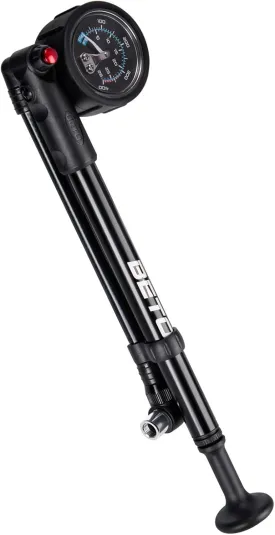 High Pressure Shock Pump - (400 PSI Max) MTB Bike Shock Pump for Fork & Rear Suspension with No-Loss Schrader Valve