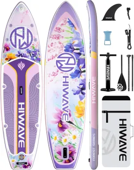 Inflatable Paddle Board 11 '* 34 "* 6" Extra Wide Sup Board, 350lb Capicity Paddle Board for Adults, Suitable for Sea and Lakes, 2 1Family Board
