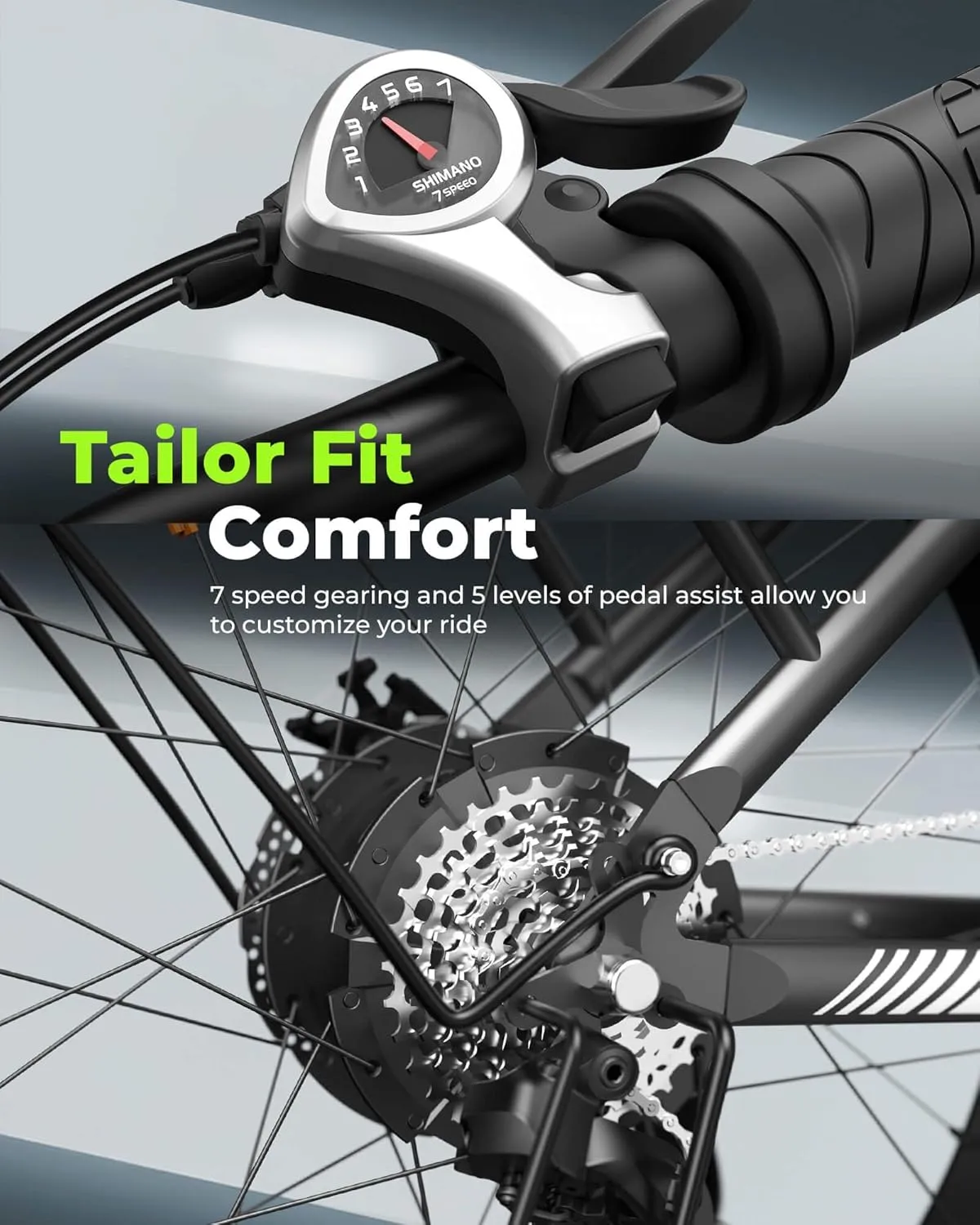 isinwheel M60 Electric Bike for Adults 750W 28mph Ebike with 48V 13Ah Removable Battery, USB Charging Port, 7 Speed Gearshift, 26"4" Fat Tire Electric Bicycles, Step Thru Cruiser E Bike