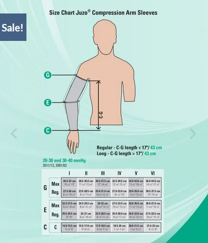 Juzo Soft 20-30 mmHg Armsleeve With Silicone Top Band