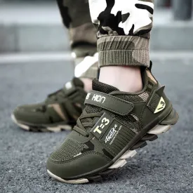 Kids Shoes Sneakers Spring Camouflage Air Mesh Knit Running Sports Shoes