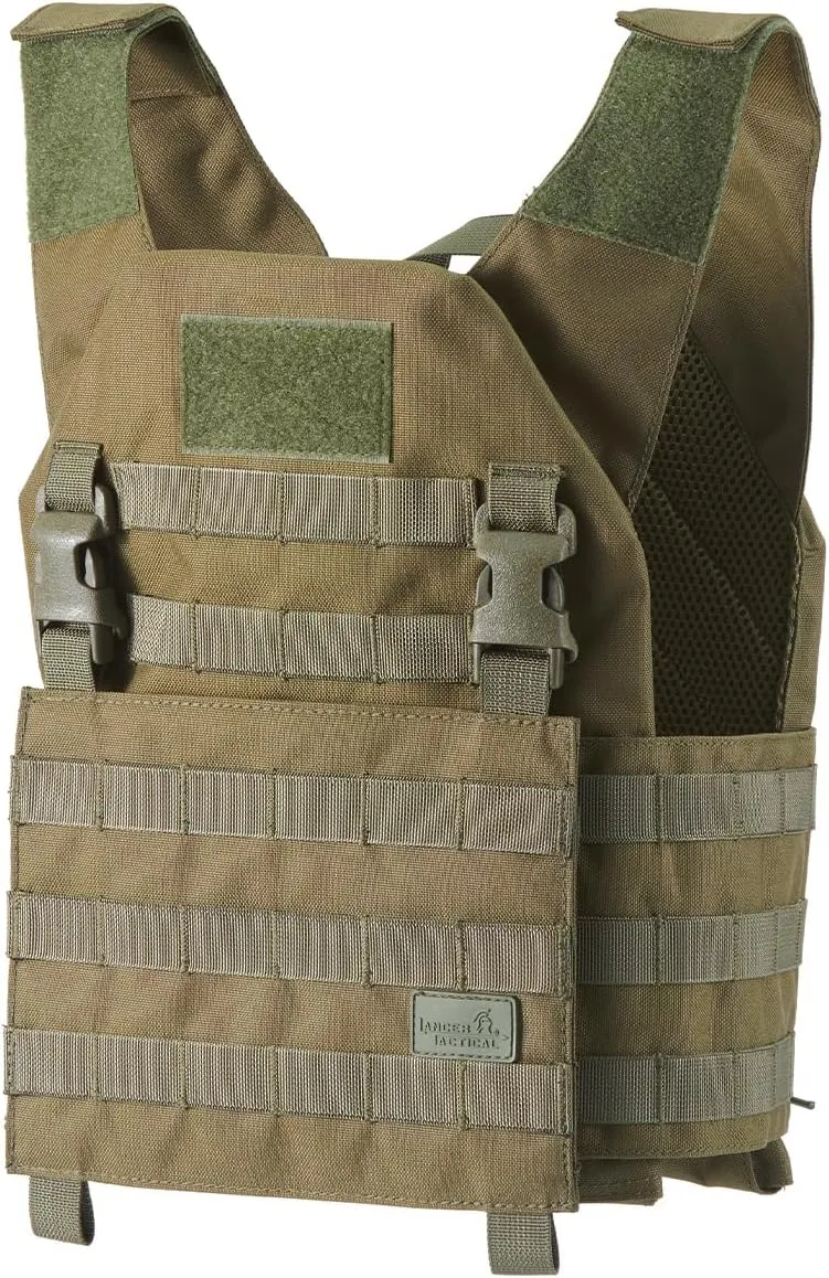 Lancer Tactical Lightweight Adaptive Recon Airsoft Tactical Vest w/Quick Detach Buckle-One Size Adjustable Customizable Fit