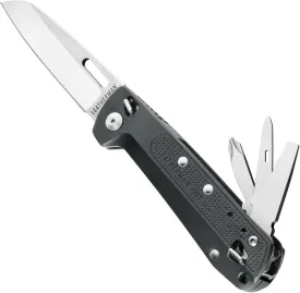 LEATHERMAN, FREE K2, Folding Pocketknife, 8-in-1 Multi-tool for Everyday Carry (EDC), Home & Outdoors, Made in USA, Gray (K2)