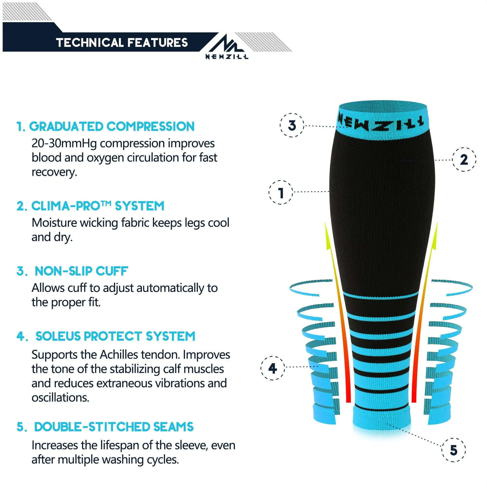 Men's CALF Sleeves (20-30mmHg)