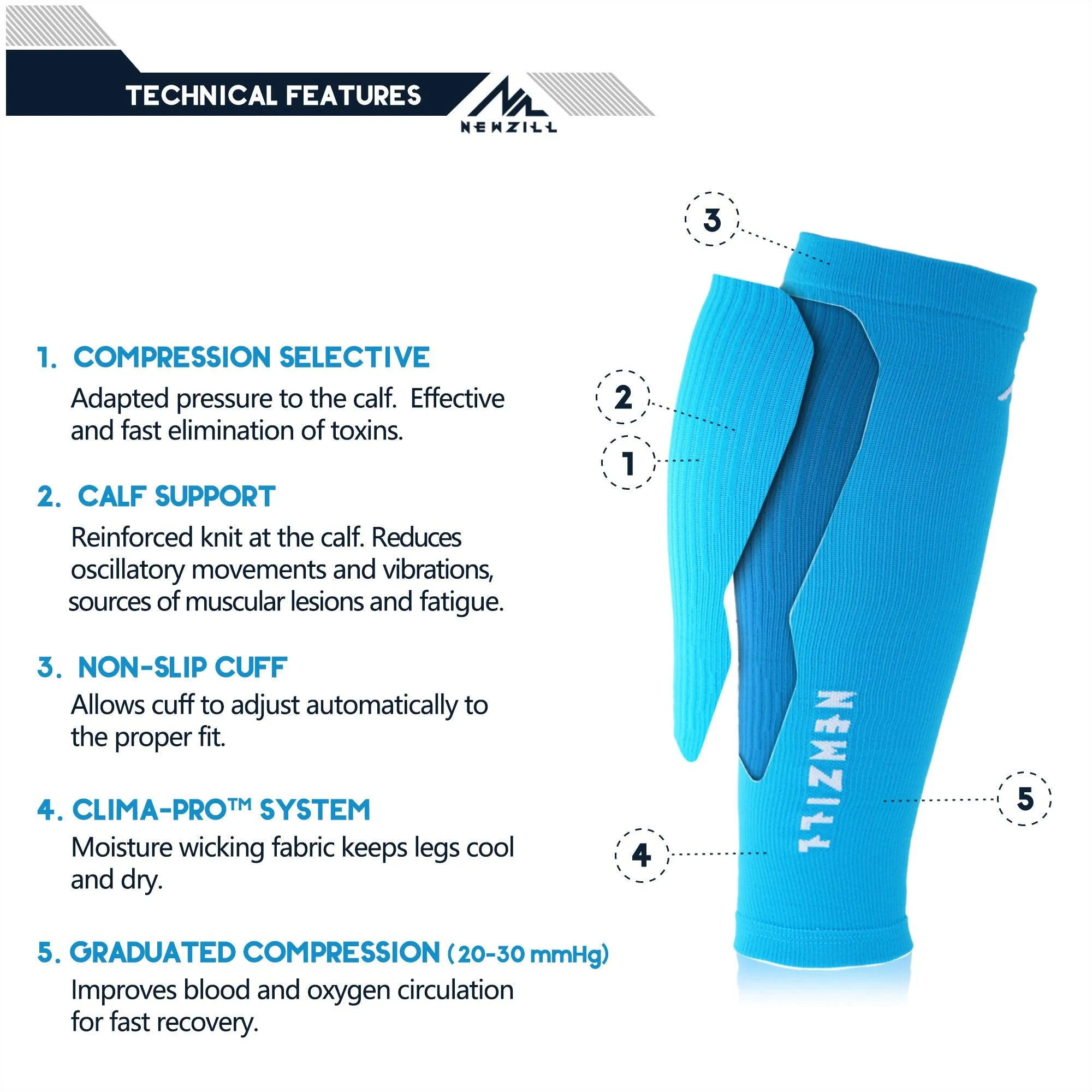 Men's CALF Sleeves (20-30mmHg)