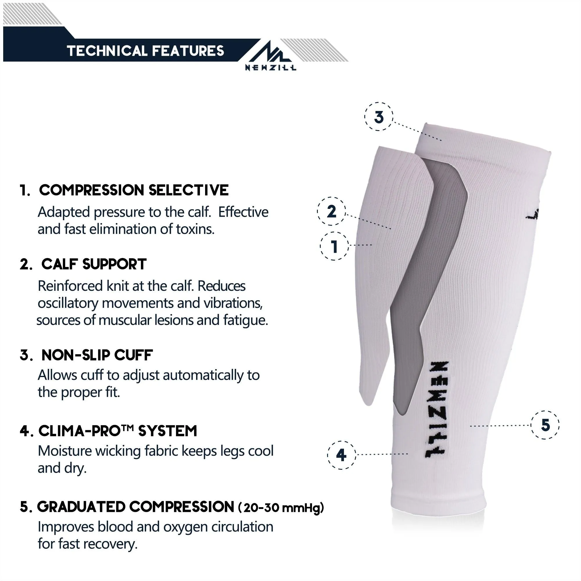 Men's CALF Sleeves (20-30mmHg)