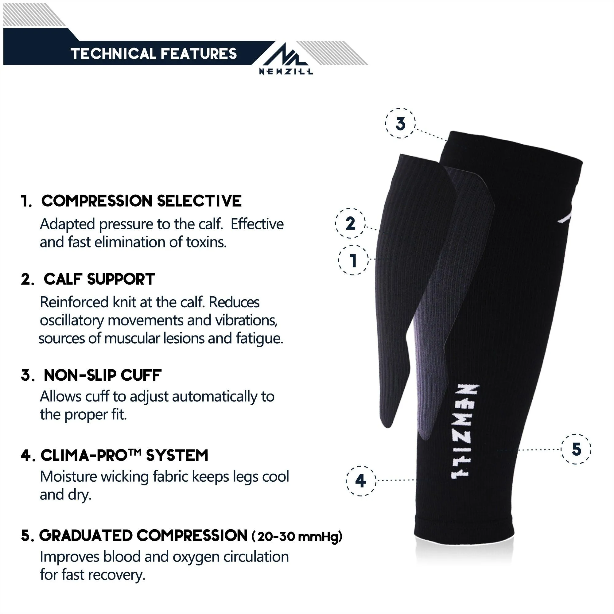 Men's CALF Sleeves (20-30mmHg)