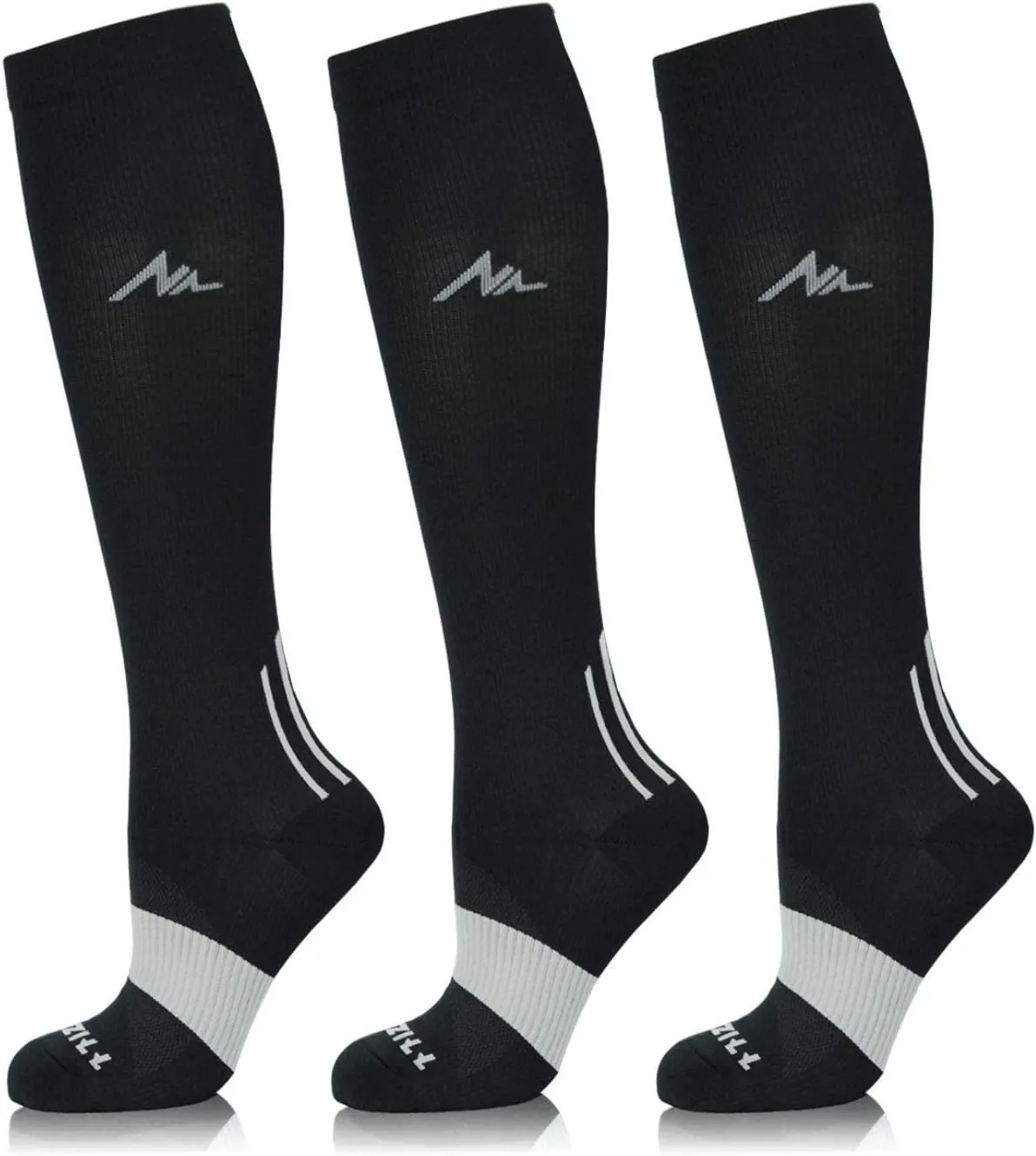 NEWZILL Medical Compression Socks for Women & Men Circulation 20-30 mmHg, Best for Running Athletic Hiking Travel Flight Nurses
