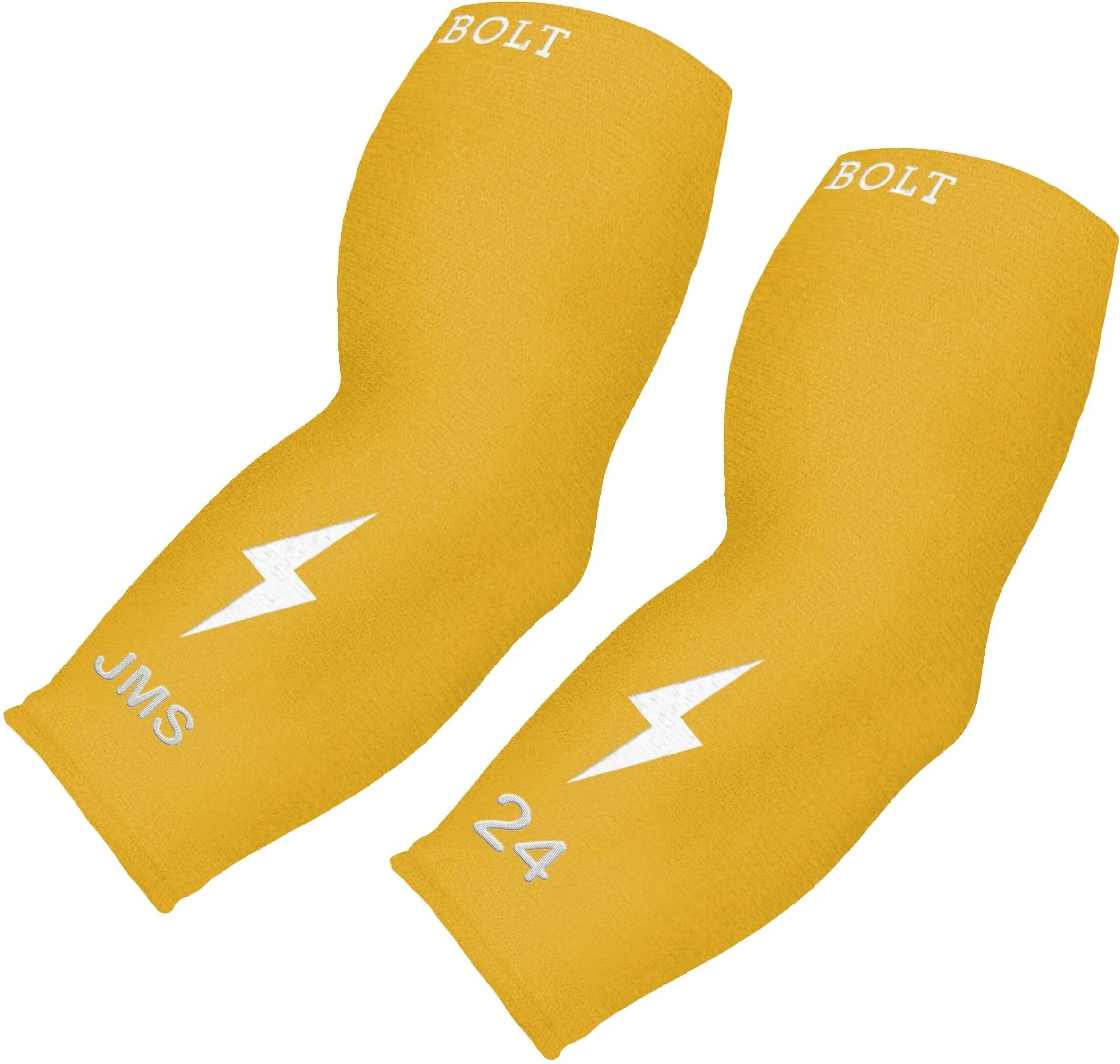 Personalized BRUCE BOLT Graduated Compression Premium 3/4 Arm Sleeve - YELLOW