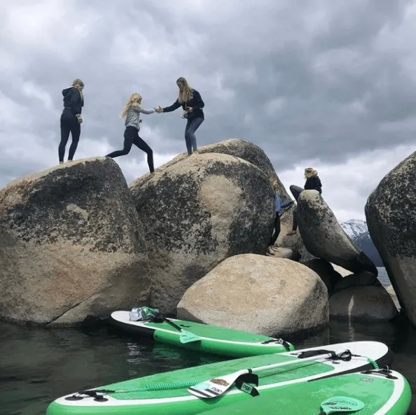 POP Board Co 11' Pop Up Stand Up Paddle Board Inflatable SUP - Green/Black