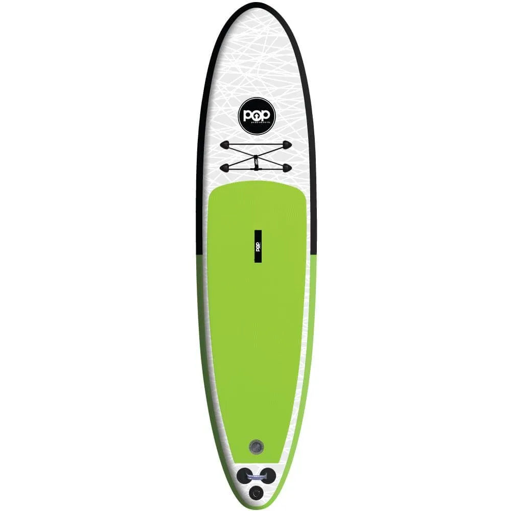 POP Board Co 11' Pop Up Stand Up Paddle Board Inflatable SUP - Green/Black