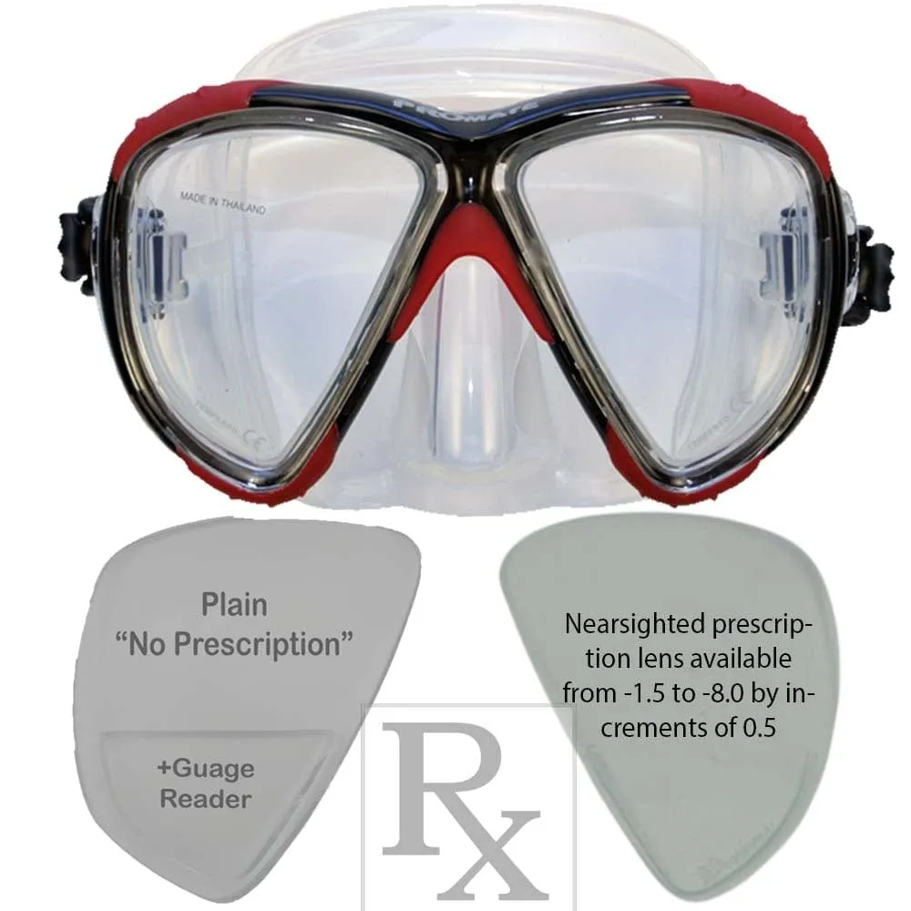 Promate Hawk Eyes Prescription R/X Scuba Diving Snorkeling Mask - MK265 RX