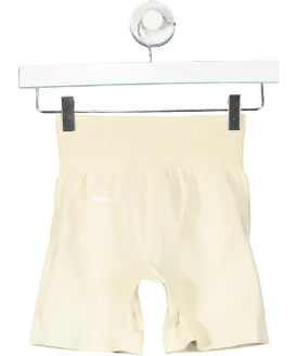 Secondleft Yellow Seamless Mini Biker Shorts UK XS
