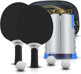 Senston Table Tennis Rackets Set, Professional Table Tennis Racket with 3 Balls, Composite Rubber Ping Pong Paddle Set