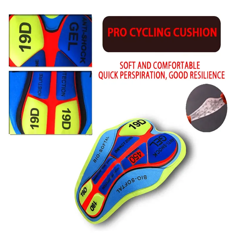 Summer 2023 Cycling Shorts 19D Padded Road Bicycle Mountain Bike Men's Cycling Shorts Breathable Compression Cycling Bib Shorts