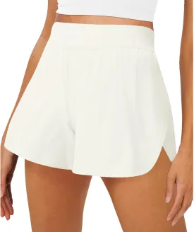 Summer Shorts for Women Trendy with Pockets High Waisted Tummy Control Athletic Shorts Spandex Compression Short Pants