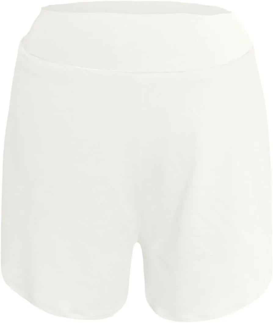 Summer Shorts for Women Trendy with Pockets High Waisted Tummy Control Athletic Shorts Spandex Compression Short Pants