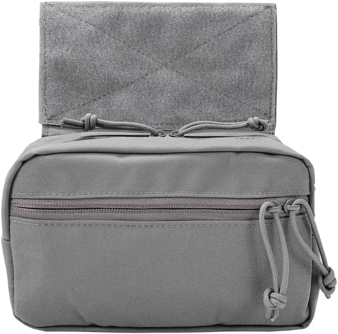 Tactical Drop Pouch with Hook and Loop,Sub Abdominal Carrying Kit Bag Tool Pouch for Airsoft JPC CPC AVS Tactical Vest Chest Rig