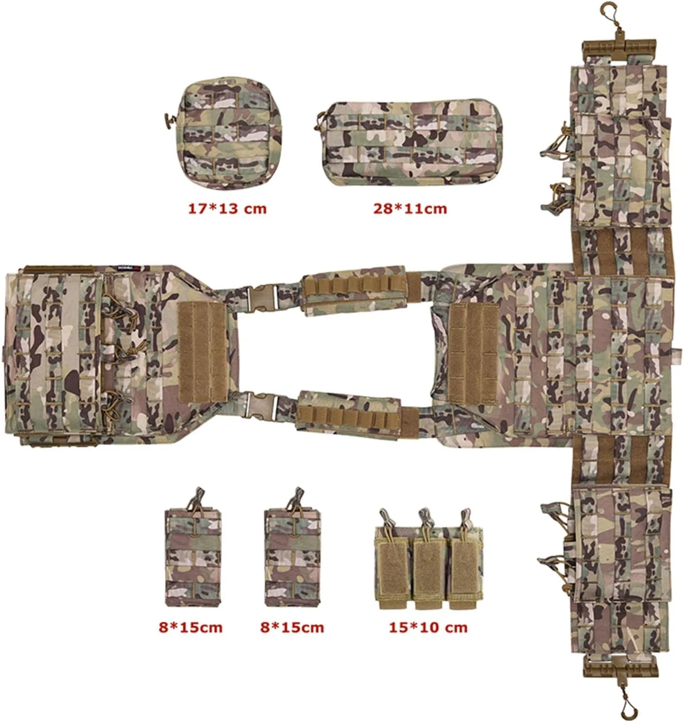 Tactical Vest Quick Release Airsoft Vest for Man Outdoor Adjustable Breathable Vest