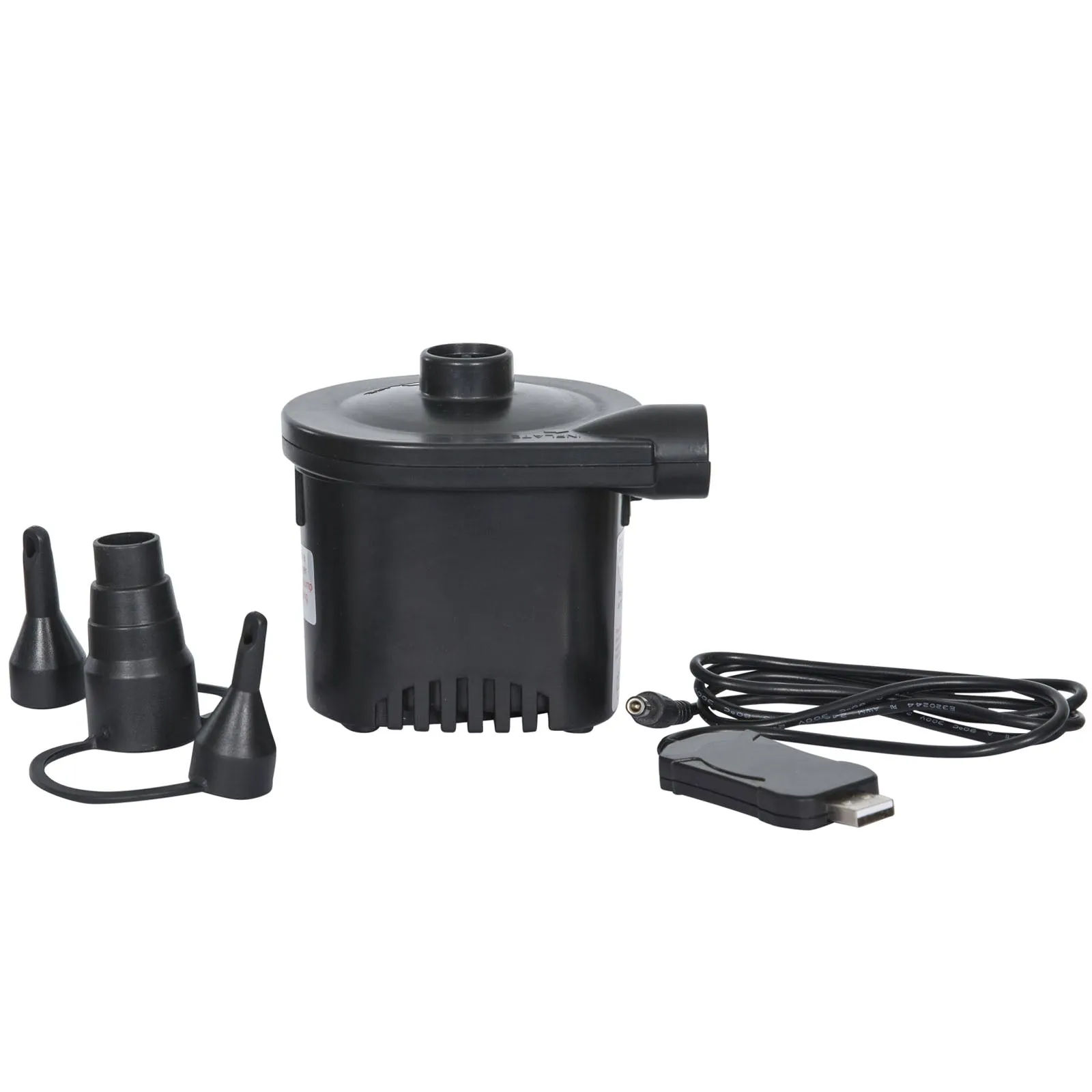 Trespass Cyclone Cordless USB Electric Airbed Pump - Black
