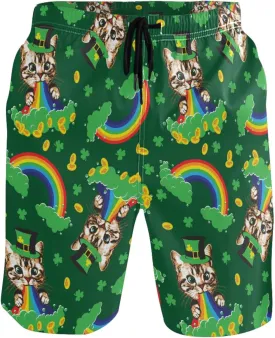 visesunny Stylish Summer Swim Trunks Men's Quick Dry Board Shorts Bathing Suit with Pockets for Men Boyfriends Youth
