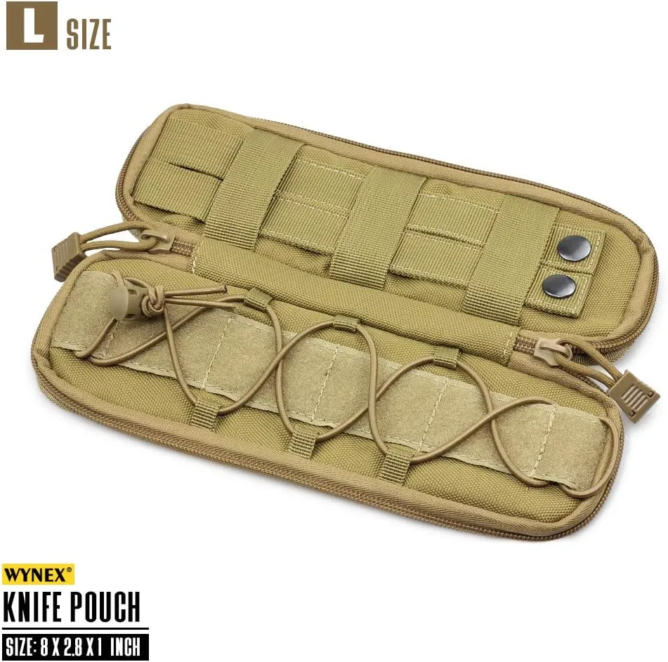 WYNEX Tactical Small Molle Pouch Nylon Knife Sheath Flashlight Holder Multi Tool Pouch Mini Ifak for Belt Epipens Carrying Case Molle Attachment Gear