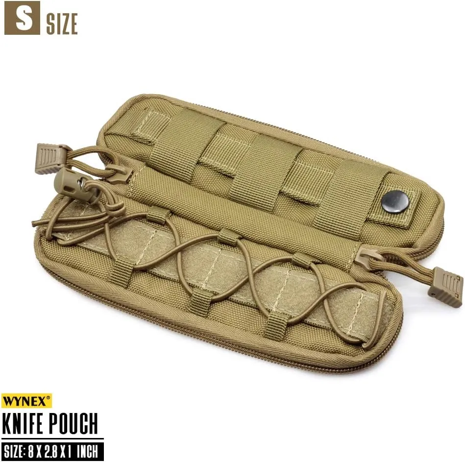 WYNEX Tactical Small Molle Pouch Nylon Knife Sheath Flashlight Holder Multi Tool Pouch Mini Ifak for Belt Epipens Carrying Case Molle Attachment Gear
