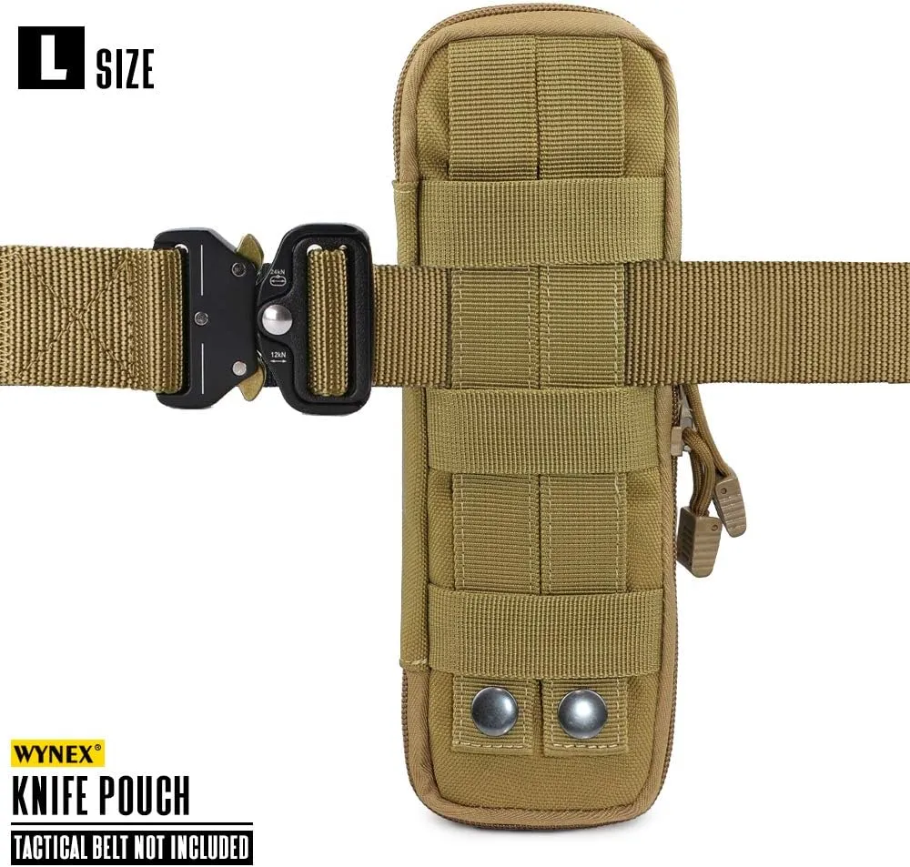 WYNEX Tactical Small Molle Pouch Nylon Knife Sheath Flashlight Holder Multi Tool Pouch Mini Ifak for Belt Epipens Carrying Case Molle Attachment Gear