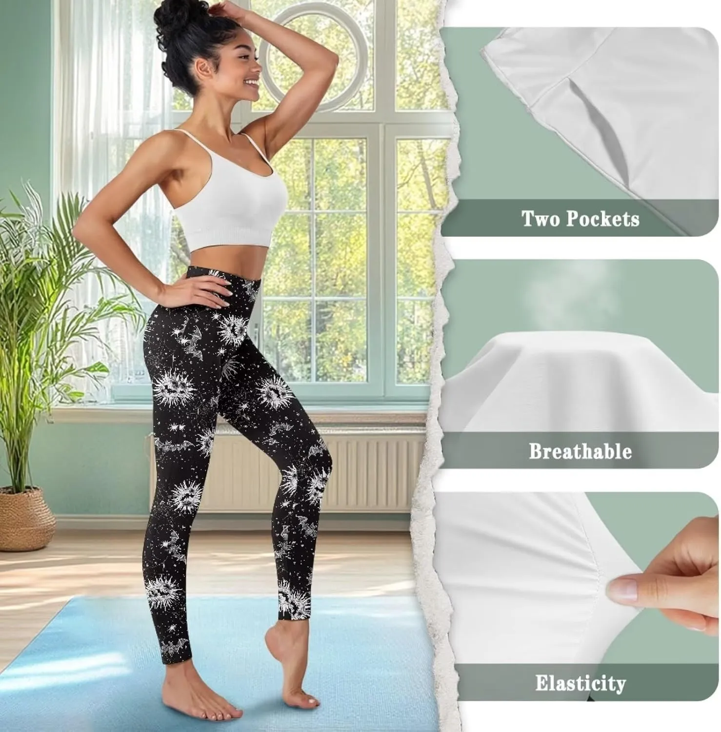 YEXIATODO High Waisted Yoga Pants for Women Tummy Control Workout Leggings Bootleg Yoga Leggings